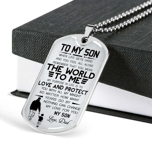 Son Dog Tag, Dog Tag For Son, Gift For Son, Son Necklace, Father And Son Dog Tag-26 Gifts For Son Rakva