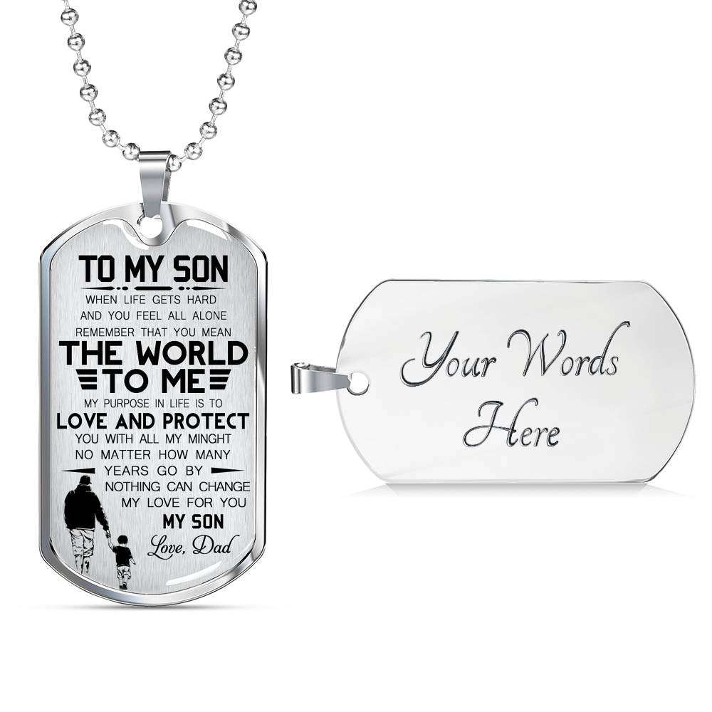 Son Dog Tag, Dog Tag For Son, Gift For Son, Son Necklace, Father And Son Dog Tag-26 Gifts For Son Rakva