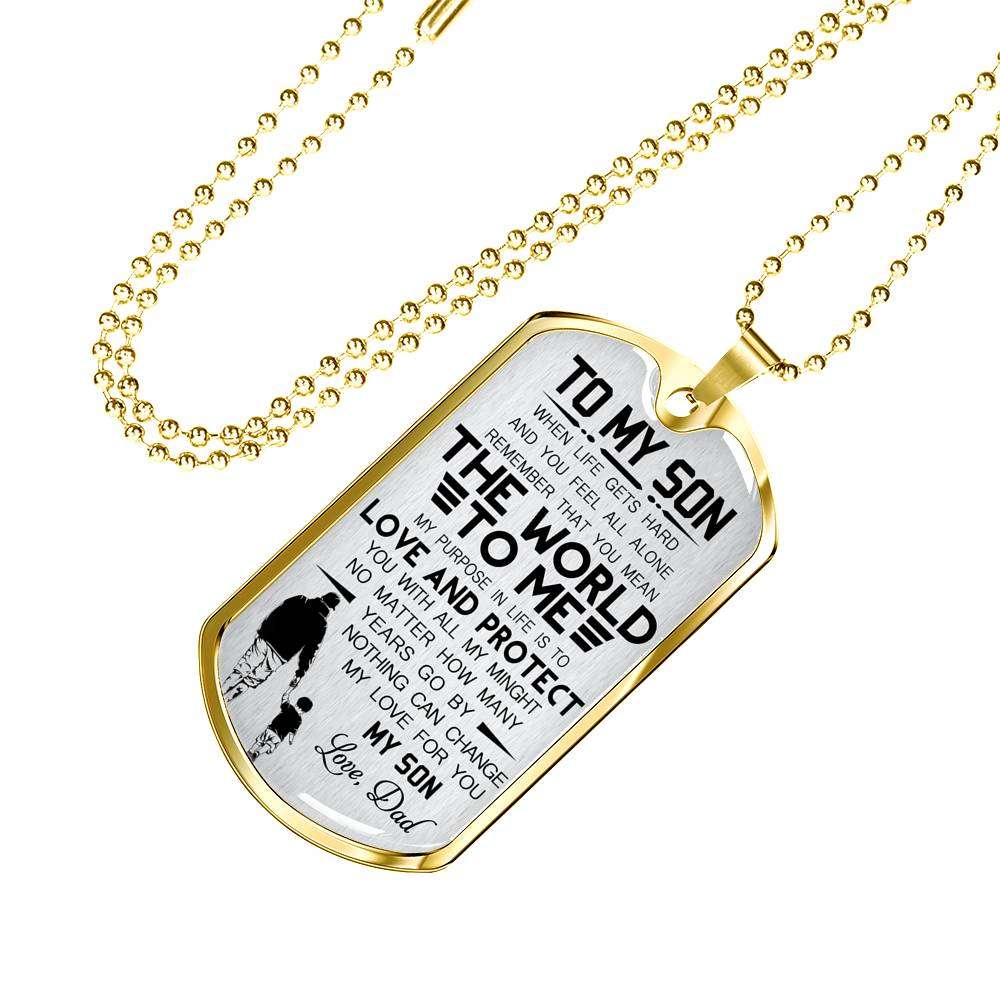 Son Dog Tag, Dog Tag For Son, Gift For Son, Son Necklace, Father And Son Dog Tag-26 Gifts For Son Rakva