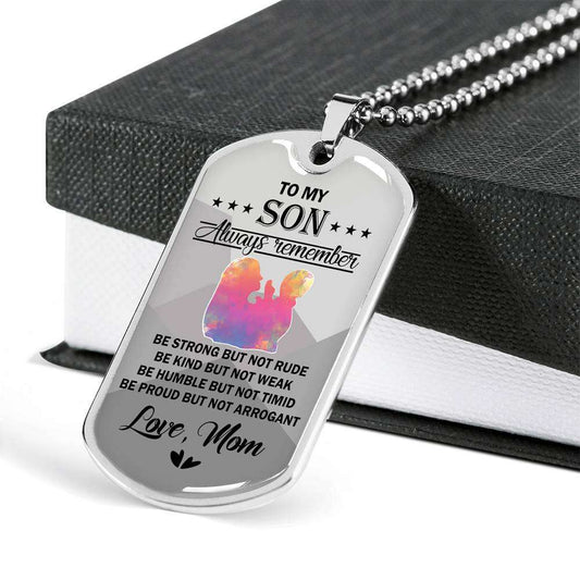 Son Dog Tag, Dog Tag For Son, Gift For Son, Son Necklace, Father And Son Dog Tag-27 Gifts For Son Rakva