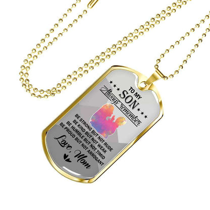 Son Dog Tag, Dog Tag For Son, Gift For Son, Son Necklace, Father And Son Dog Tag-27 Gifts For Son Rakva