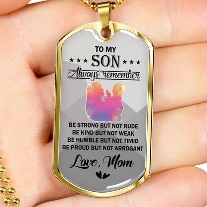 Son Dog Tag, Dog Tag For Son, Gift For Son, Son Necklace, Father And Son Dog Tag-27 Gifts For Son Rakva