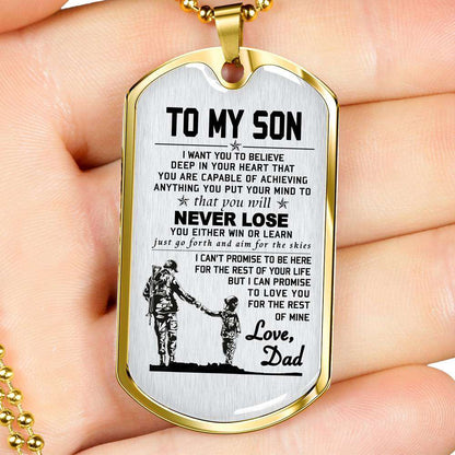 Son Dog Tag, Dog Tag For Son, Gift For Son, Son Necklace, Father And Son Dog Tag-29 Gifts For Son Rakva