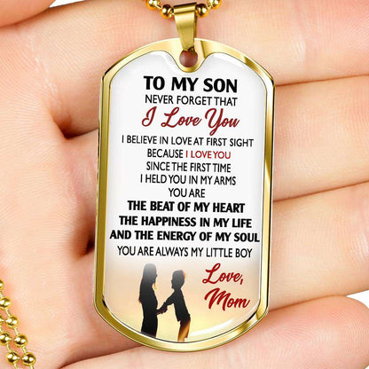 Son Dog Tag, Dog Tag For Son, Gift For Son, Son Necklace, Father And Son Dog Tag-33 Gifts For Son Rakva