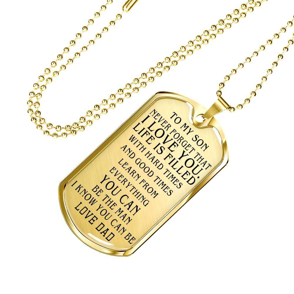 Son Dog Tag, Dog Tag For Son, Gift For Son, Son Necklace, Father And Son Dog Tag-34 Gifts For Son Rakva