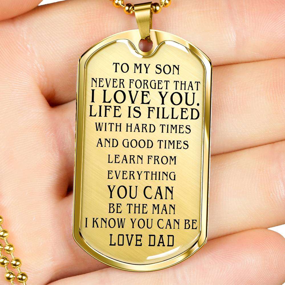 Son Dog Tag, Dog Tag For Son, Gift For Son, Son Necklace, Father And Son Dog Tag-34 Gifts For Son Rakva
