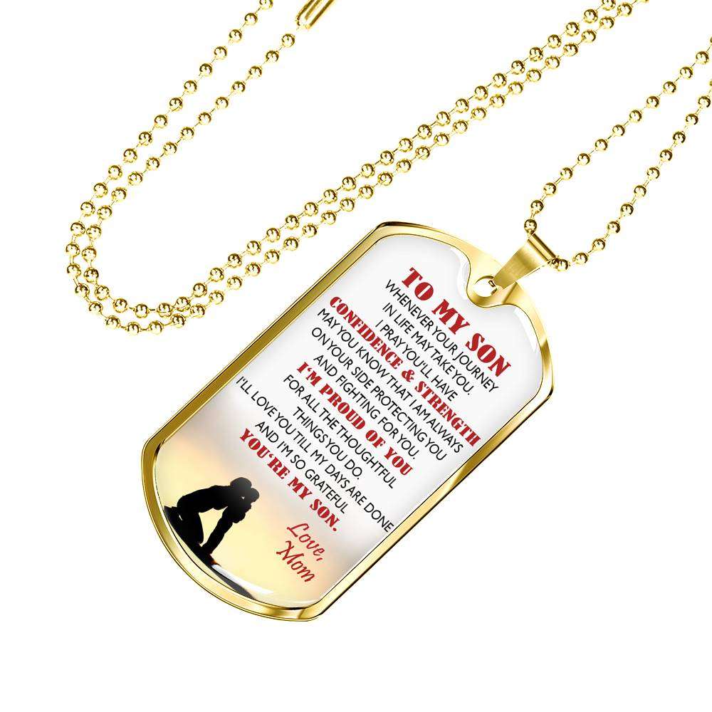 Son Dog Tag, Dog Tag For Son, Gift For Son, Son Necklace, Father And Son Dog Tag-36 Gifts For Son Rakva