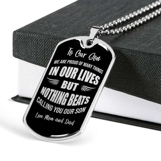 Son Dog Tag, Dog Tag For Son, Gift For Son, Son Necklace, Father And Son Dog Tag-39 Gifts For Son Rakva