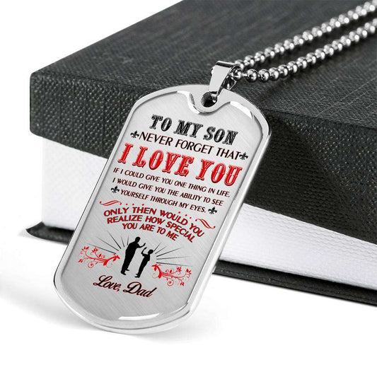 Son Dog Tag, Dog Tag For Son, Gift For Son, Son Necklace, Father And Son Dog Tag-42 Gifts For Son Rakva