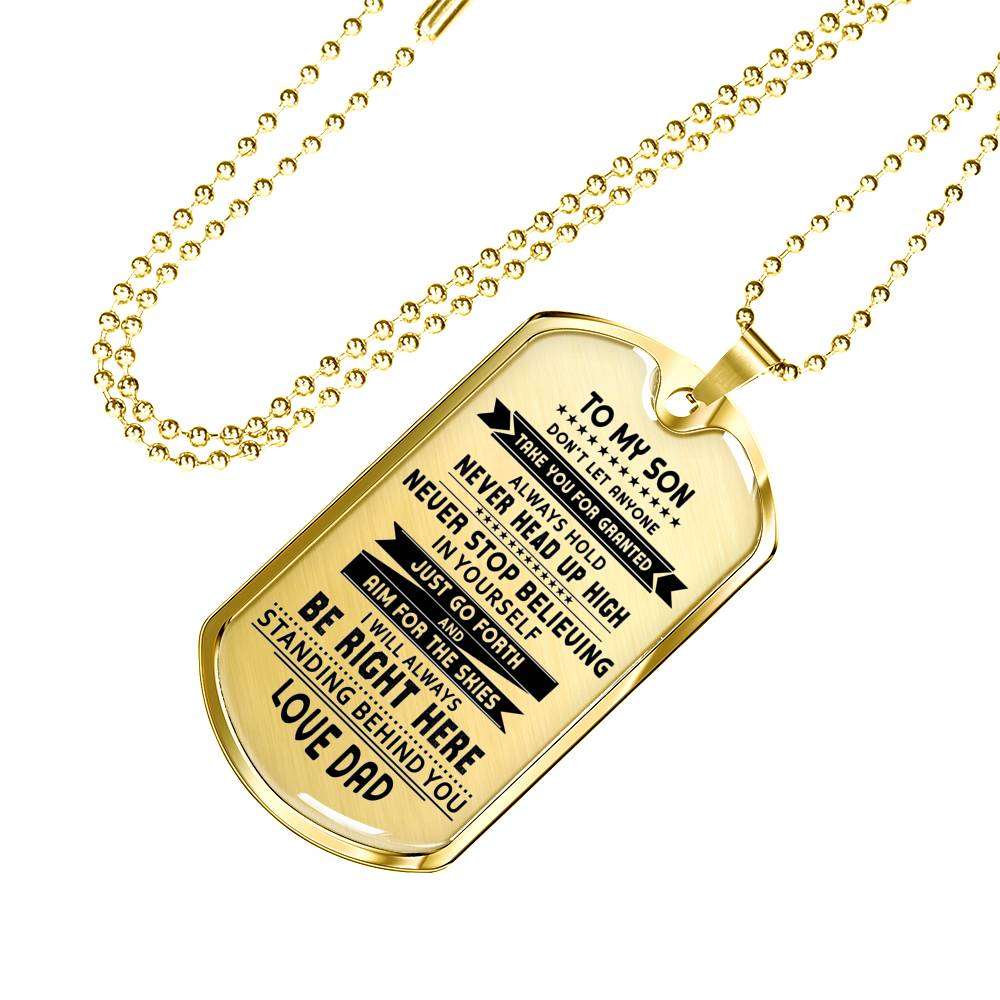 Son Dog Tag, Dog Tag For Son, Gift For Son, Son Necklace, Father And Son Dog Tag-43 Gifts For Son Rakva