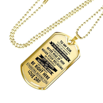 Son Dog Tag, Dog Tag For Son, Gift For Son, Son Necklace, Father And Son Dog Tag-43 Gifts For Son Rakva