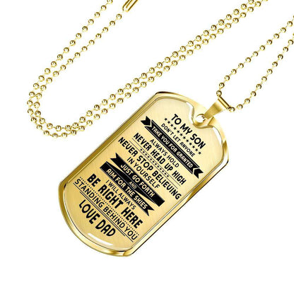 Son Dog Tag, Dog Tag For Son, Gift For Son, Son Necklace, Father And Son Dog Tag-44 Gifts For Son Rakva