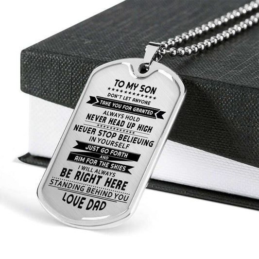 Son Dog Tag, Dog Tag For Son, Gift For Son, Son Necklace, Father And Son Dog Tag-45 Gifts For Son Rakva