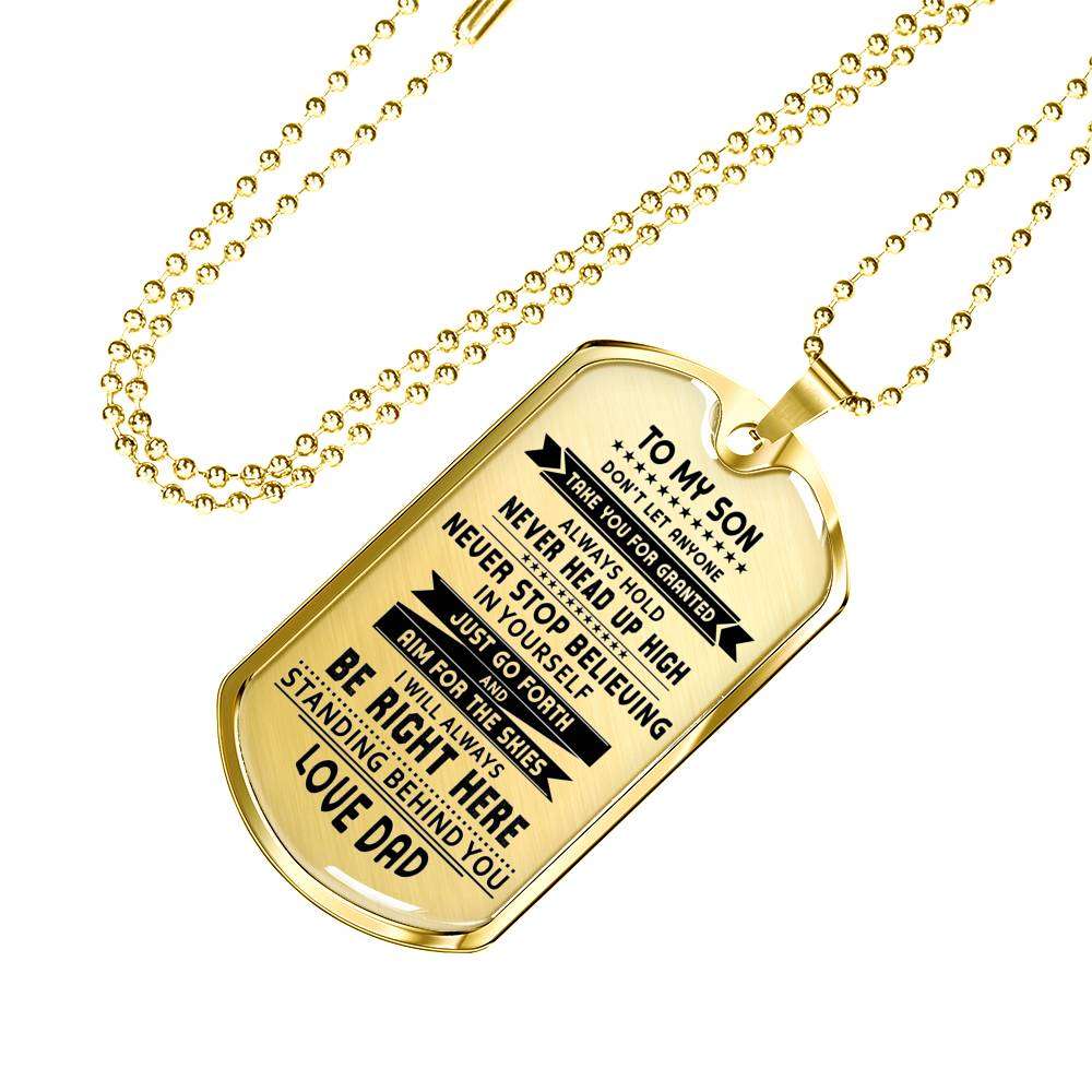 Son Dog Tag, Dog Tag For Son, Gift For Son, Son Necklace, Father And Son Dog Tag-45 Gifts For Son Rakva