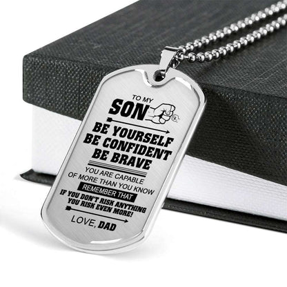 Son Dog Tag, Dog Tag For Son, Gift For Son, Son Necklace, Father And Son Dog Tag-47 Gifts For Son Rakva