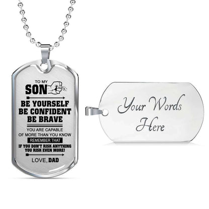 Son Dog Tag, Dog Tag For Son, Gift For Son, Son Necklace, Father And Son Dog Tag-47 Gifts For Son Rakva
