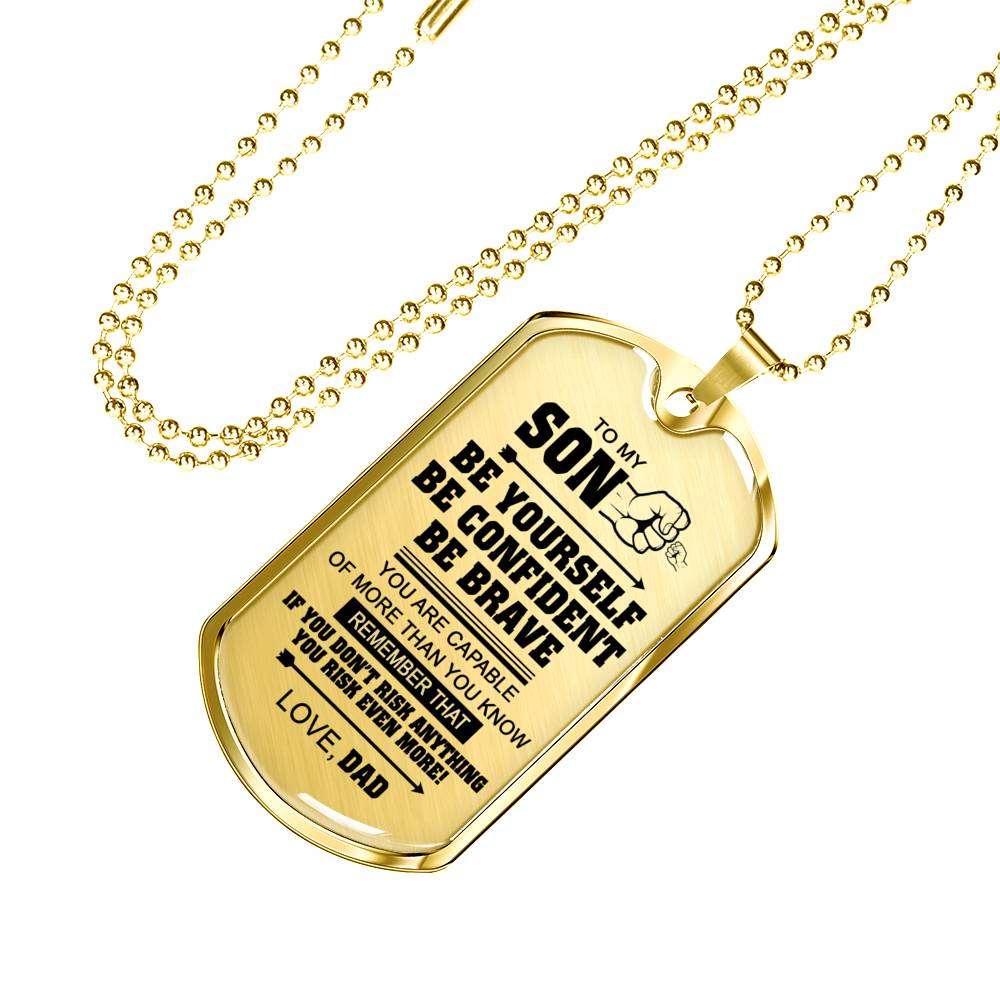 Son Dog Tag, Dog Tag For Son, Gift For Son, Son Necklace, Father And Son Dog Tag-47 Gifts For Son Rakva