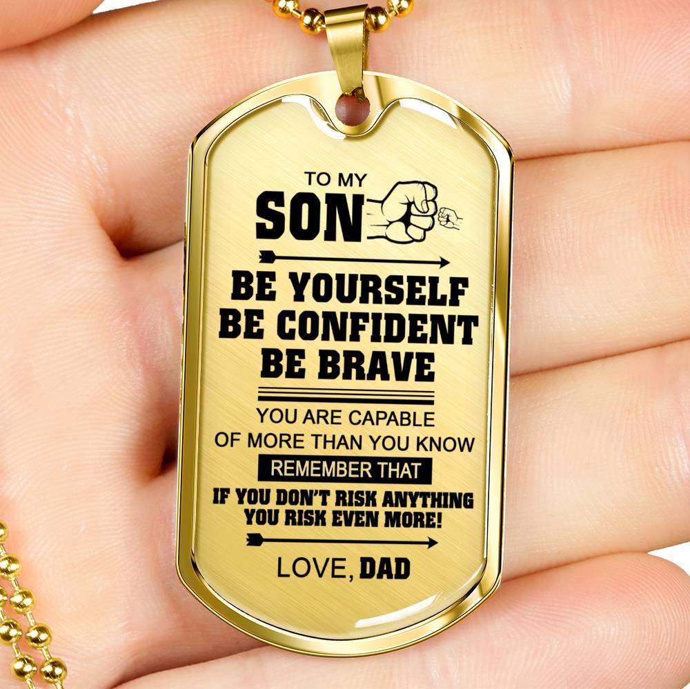 Son Dog Tag, Dog Tag For Son, Gift For Son, Son Necklace, Father And Son Dog Tag-47 Gifts For Son Rakva