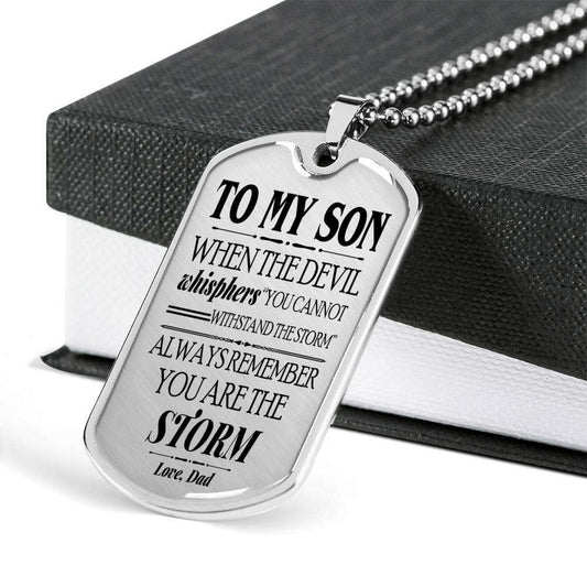 Son Dog Tag, Dog Tag For Son, Gift For Son, Son Necklace, Father And Son Dog Tag-5 Gifts For Son Rakva