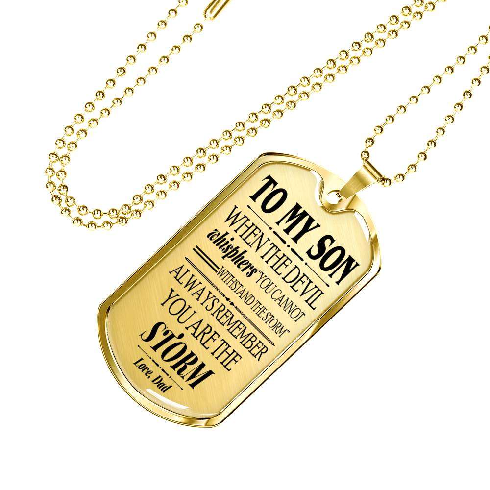 Son Dog Tag, Dog Tag For Son, Gift For Son, Son Necklace, Father And Son Dog Tag-5 Gifts For Son Rakva