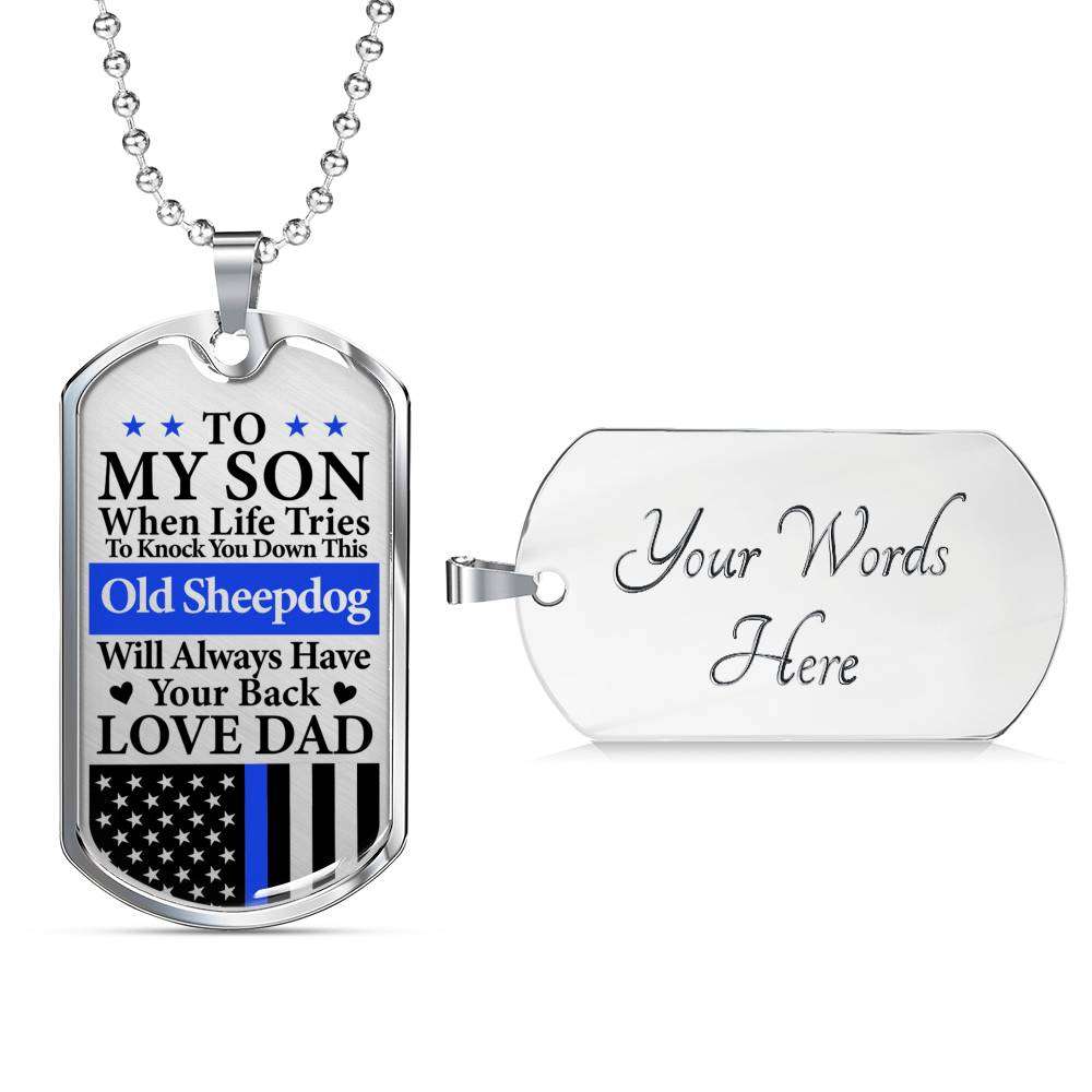 Son Dog Tag, Dog Tag For Son, Gift For Son, Son Necklace, Father And Son Dog Tag-50 Gifts For Son Rakva