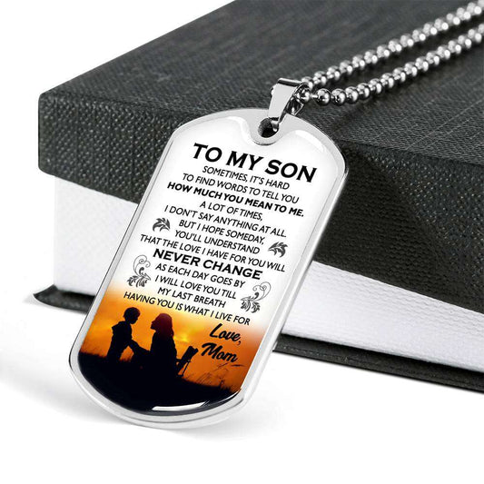 Son Dog Tag, Dog Tag For Son, Gift For Son, Son Necklace, Father And Son Dog Tag-51 Gifts For Son Rakva