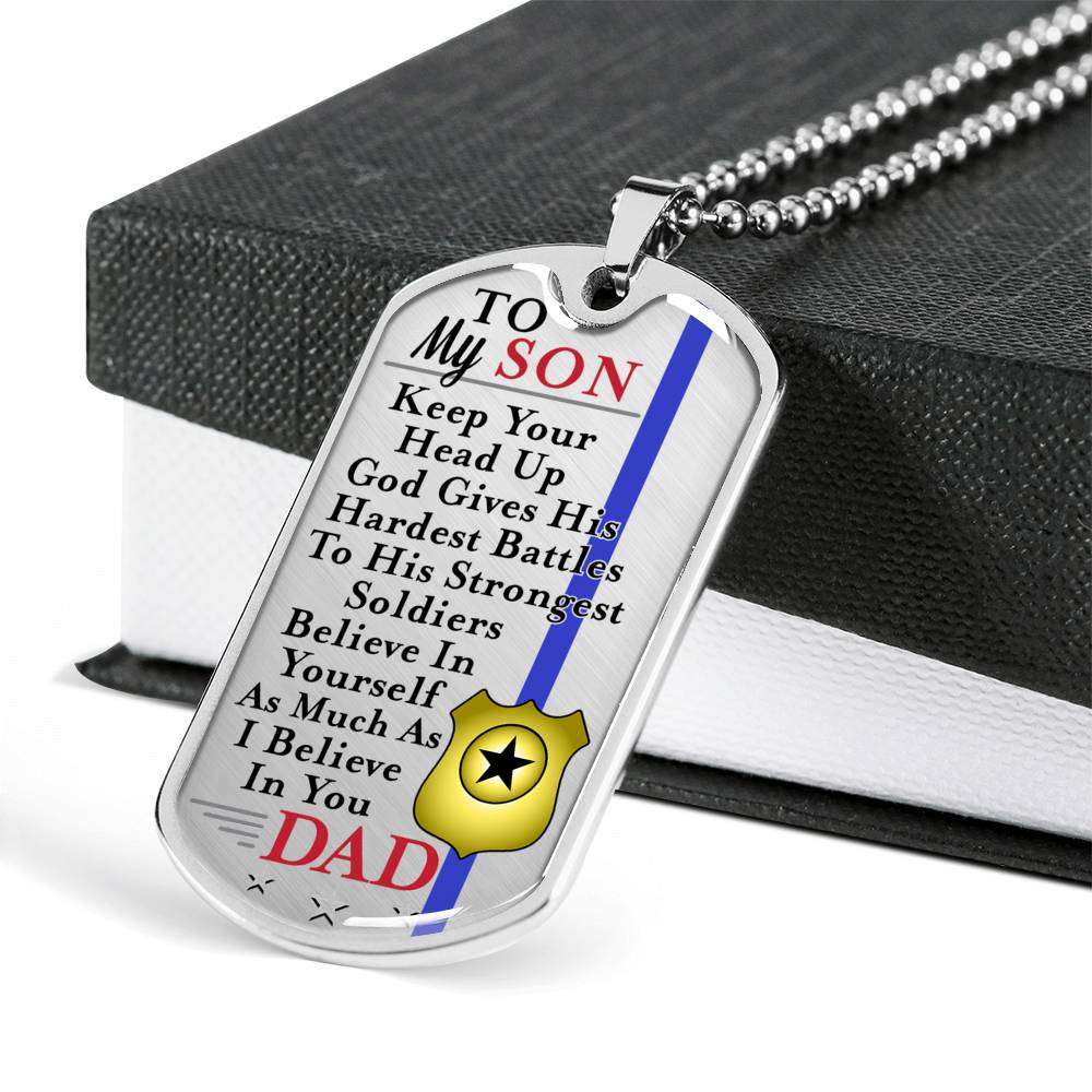 Son Dog Tag, Dog Tag For Son, Gift For Son, Son Necklace, Father And Son Dog Tag-53 Gifts For Son Rakva