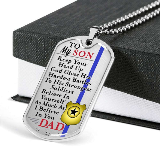 Son Dog Tag, Dog Tag For Son, Gift For Son, Son Necklace, Father And Son Dog Tag-53 Gifts For Son Rakva