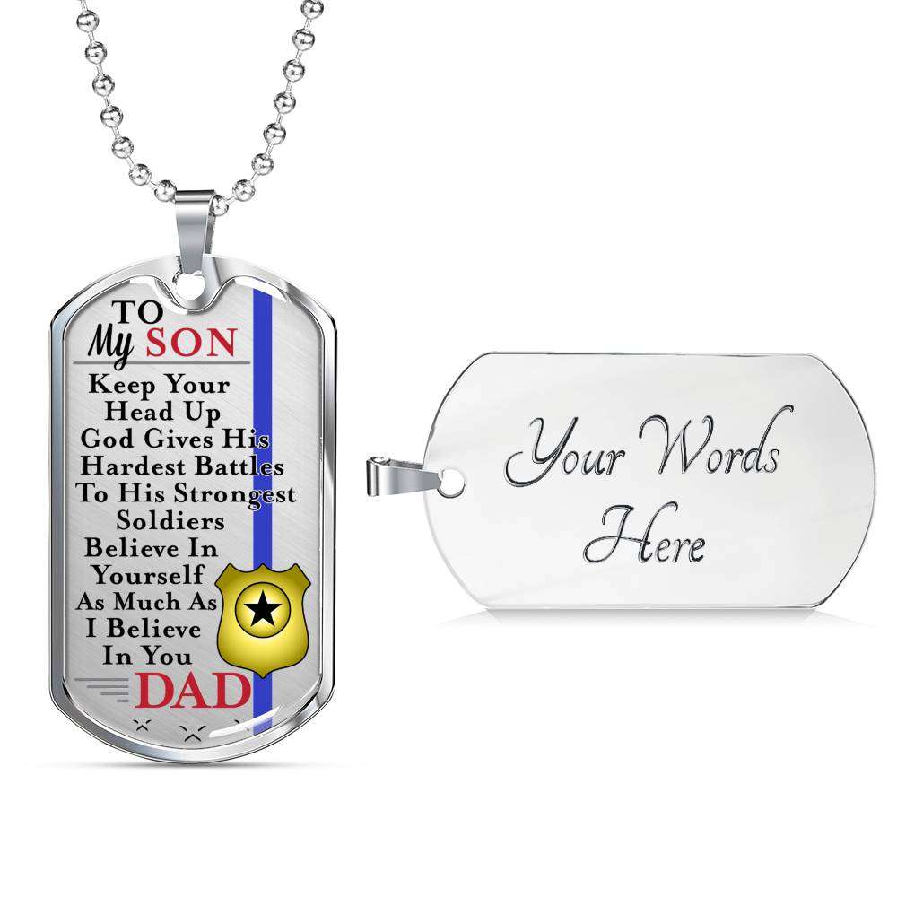 Son Dog Tag, Dog Tag For Son, Gift For Son, Son Necklace, Father And Son Dog Tag-53 Gifts For Son Rakva