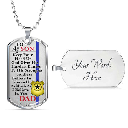 Son Dog Tag, Dog Tag For Son, Gift For Son, Son Necklace, Father And Son Dog Tag-53 Gifts For Son Rakva