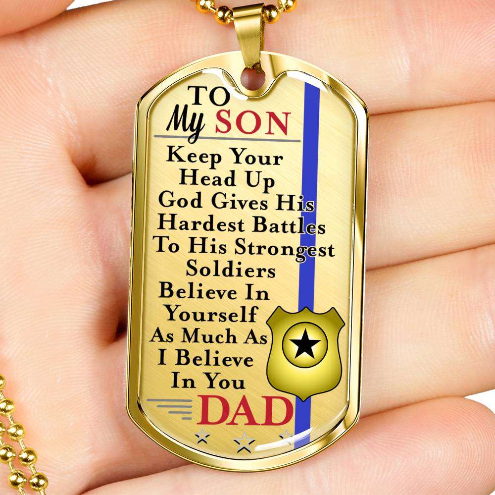 Son Dog Tag, Dog Tag For Son, Gift For Son, Son Necklace, Father And Son Dog Tag-53 Gifts For Son Rakva
