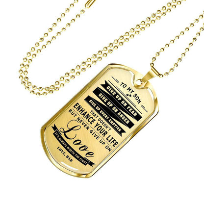 Son Dog Tag, Dog Tag For Son, Gift For Son, Son Necklace, Father And Son Dog Tag-55 Gifts For Son Rakva