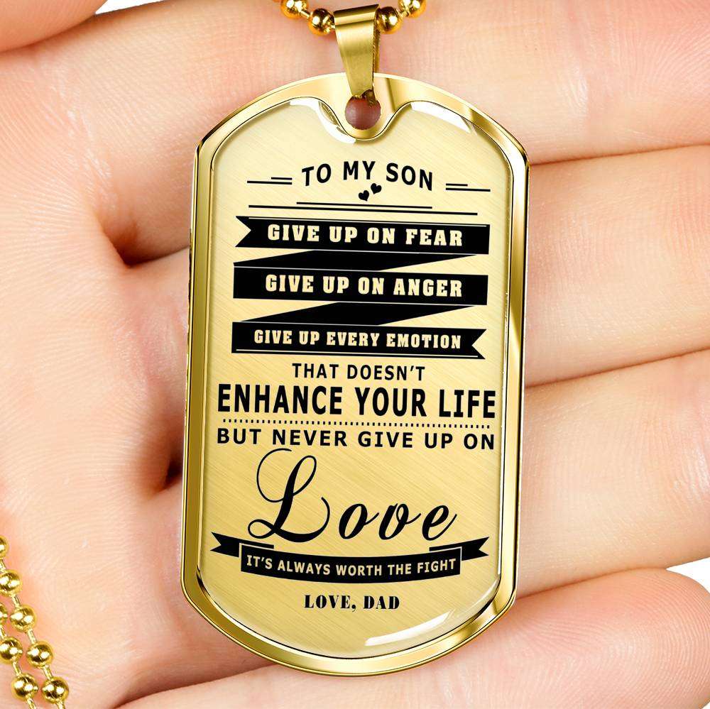 Son Dog Tag, Dog Tag For Son, Gift For Son, Son Necklace, Father And Son Dog Tag-55 Gifts For Son Rakva