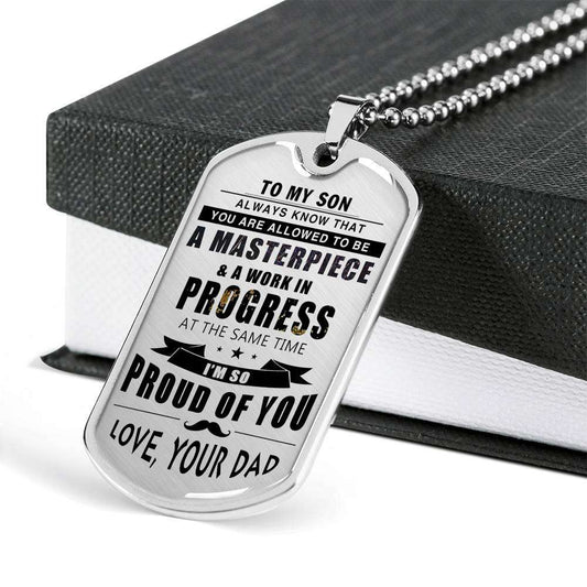 Son Dog Tag, Dog Tag For Son, Gift For Son, Son Necklace, Father And Son Dog Tag-56 Gifts For Son Rakva