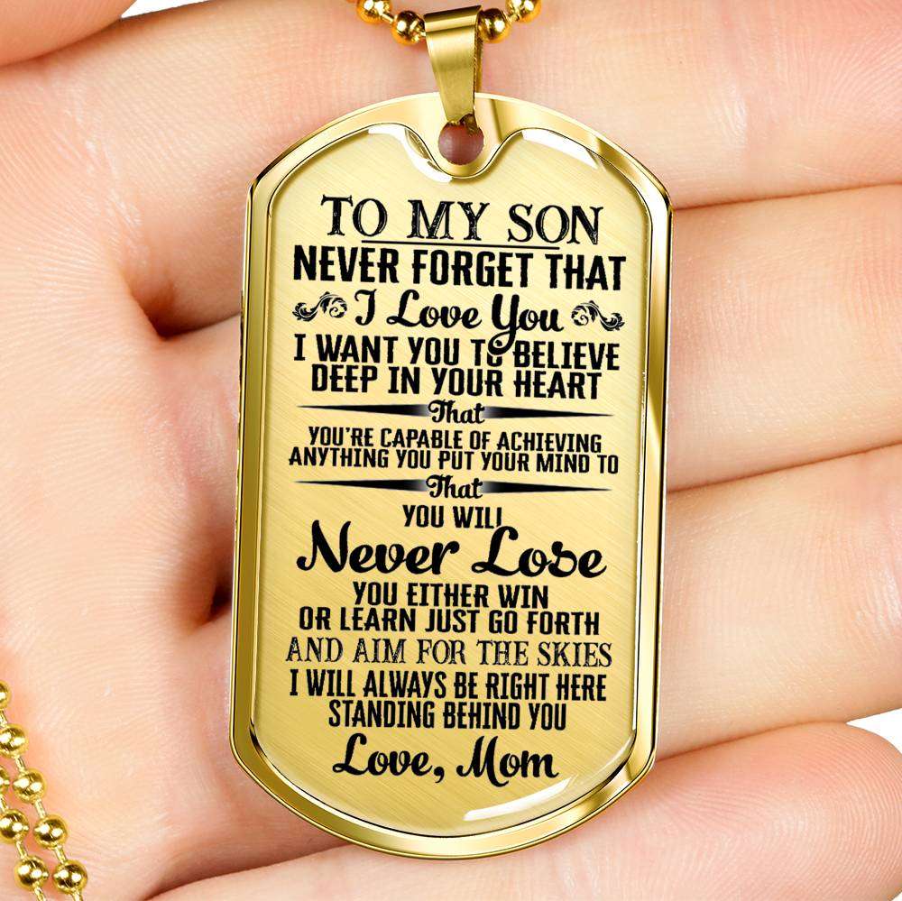 Son Dog Tag, Dog Tag For Son, Gift For Son, Son Necklace, Father And Son Dog Tag-6 Gifts For Son Rakva