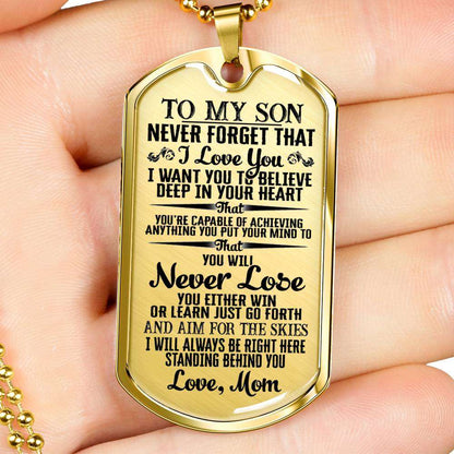 Son Dog Tag, Dog Tag For Son, Gift For Son, Son Necklace, Father And Son Dog Tag-6 Gifts For Son Rakva