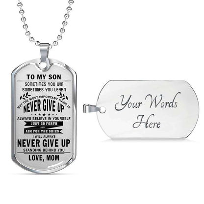 Son Dog Tag, Dog Tag For Son, Gift For Son, Son Necklace, Father And Son Dog Tag-61 Gifts For Son Rakva