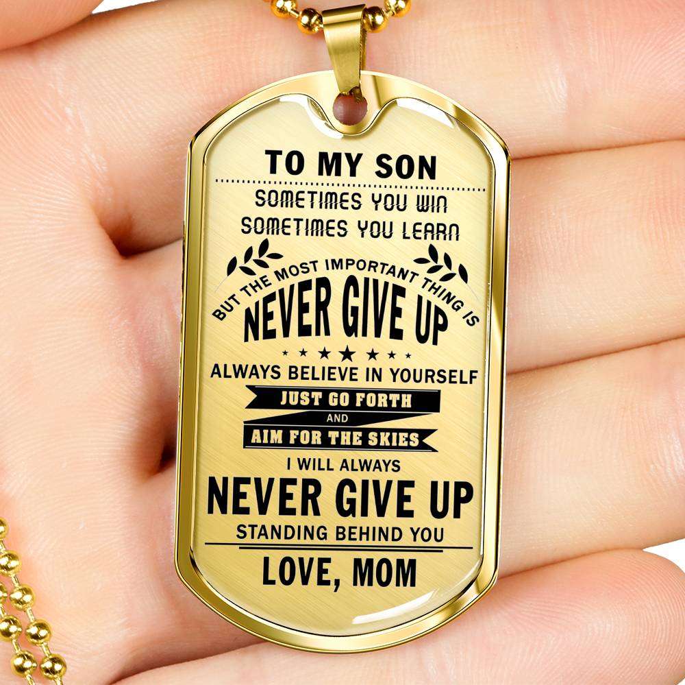 Son Dog Tag, Dog Tag For Son, Gift For Son, Son Necklace, Father And Son Dog Tag-61 Gifts For Son Rakva