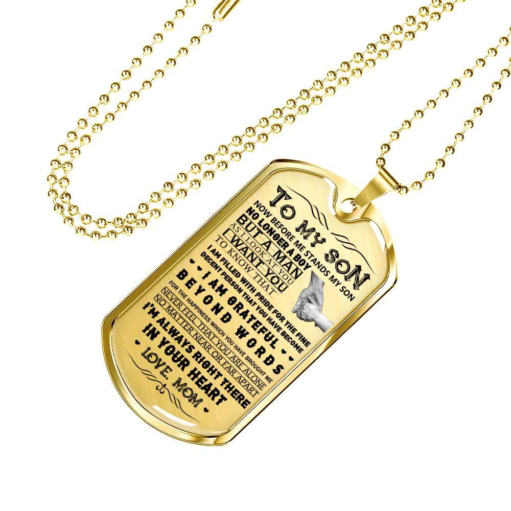 Son Dog Tag, Dog Tag For Son, Gift For Son, Son Necklace, Father And Son Dog Tag-62 Gifts For Son Rakva