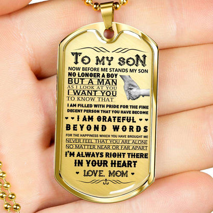 Son Dog Tag, Dog Tag For Son, Gift For Son, Son Necklace, Father And Son Dog Tag-62 Gifts For Son Rakva