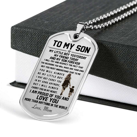 Son Dog Tag, Dog Tag For Son, Gift For Son, Son Necklace, Father And Son Dog Tag-65 Gifts For Son Rakva