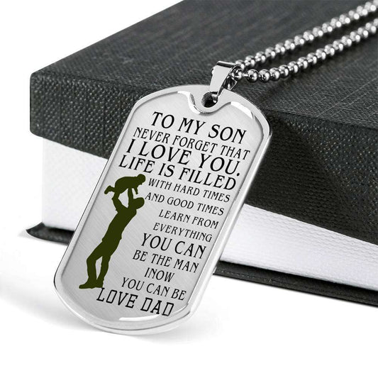 Son Dog Tag, Dog Tag For Son, Gift For Son, Son Necklace, Father And Son Dog Tag-66 Gifts For Son Rakva