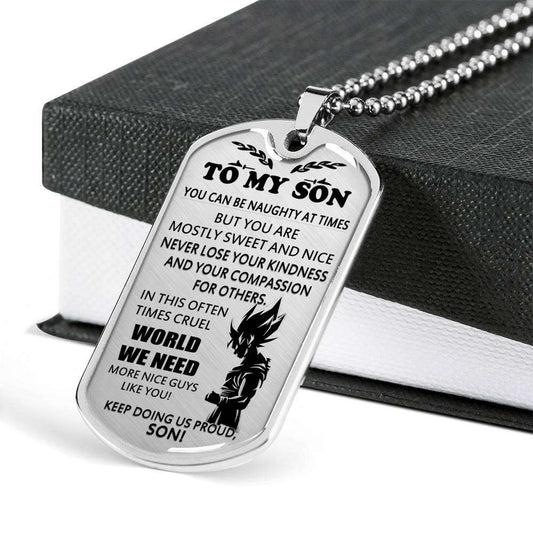 Son Dog Tag, Dog Tag For Son, Gift For Son, Son Necklace, Father And Son Dog Tag-69 Gifts For Son Rakva