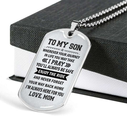 Son Dog Tag, Dog Tag For Son, Gift For Son, Son Necklace, Father And Son Dog Tag-7 Gifts For Son Rakva