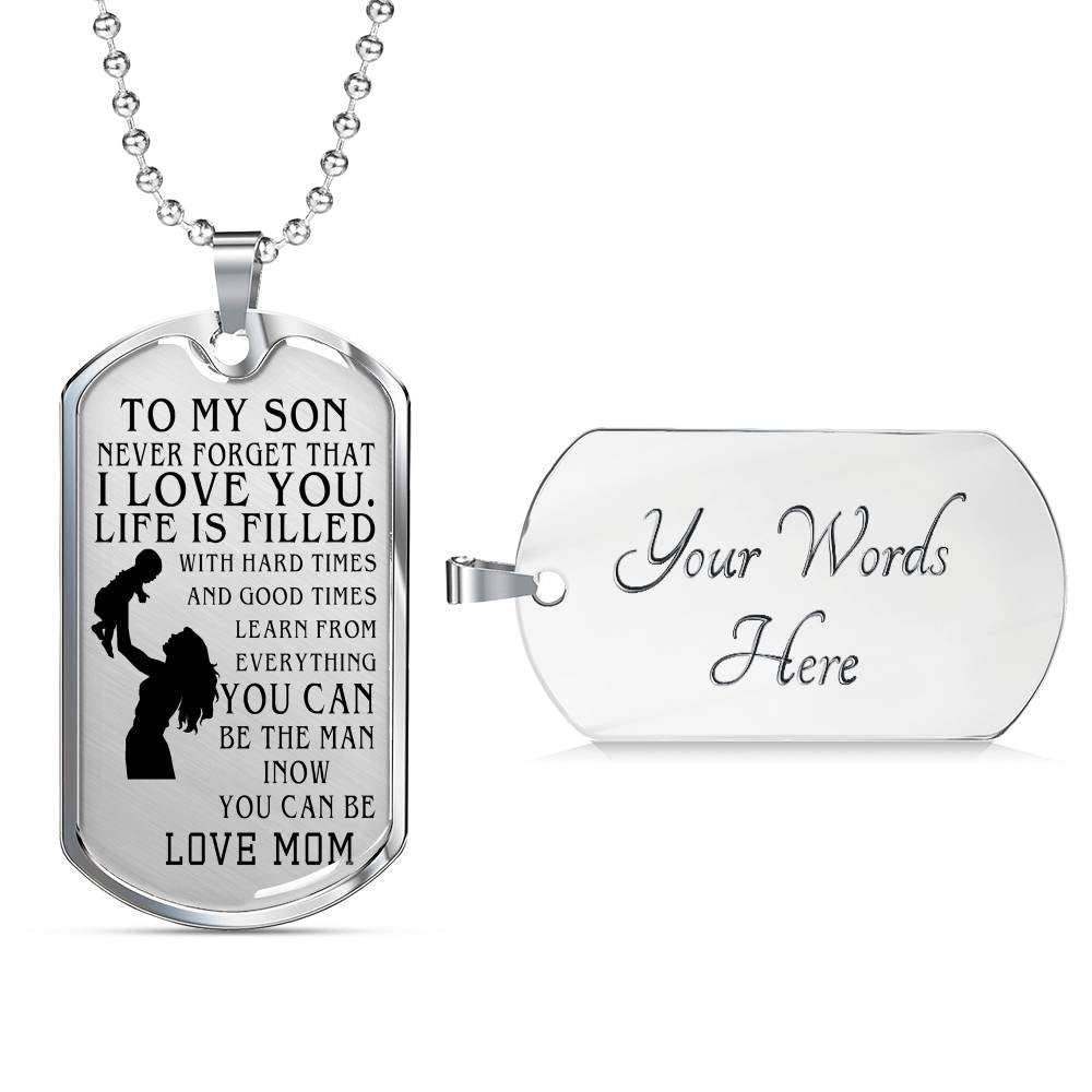 Son Dog Tag, Dog Tag For Son, Gift For Son, Son Necklace, Father And Son Dog Tag-70 Gifts For Son Rakva