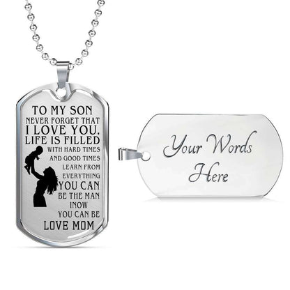 Son Dog Tag, Dog Tag For Son, Gift For Son, Son Necklace, Father And Son Dog Tag-70 Gifts For Son Rakva