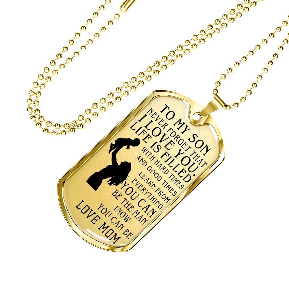 Son Dog Tag, Dog Tag For Son, Gift For Son, Son Necklace, Father And Son Dog Tag-70 Gifts For Son Rakva