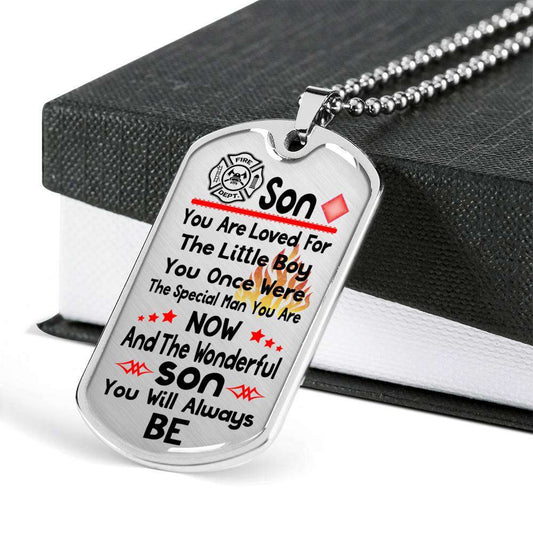 Son Dog Tag, Dog Tag For Son, Gift For Son, Son Necklace, Father And Son Dog Tag-72 Gifts For Son Rakva