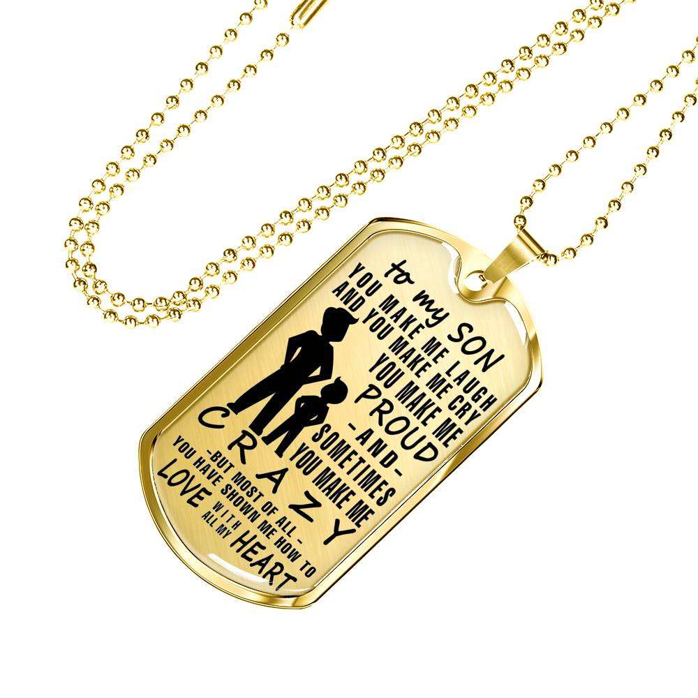 Son Dog Tag, Dog Tag For Son, Gift For Son, Son Necklace, Father And Son Dog Tag-74 Gifts For Son Rakva