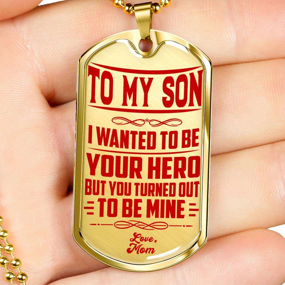 Son Dog Tag, Dog Tag For Son, Gift For Son, Son Necklace, Father And Son Dog Tag-77 Gifts For Son Rakva
